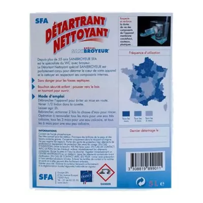 Détartrant nettoyant pour produits SFA - SFA - 5 litres