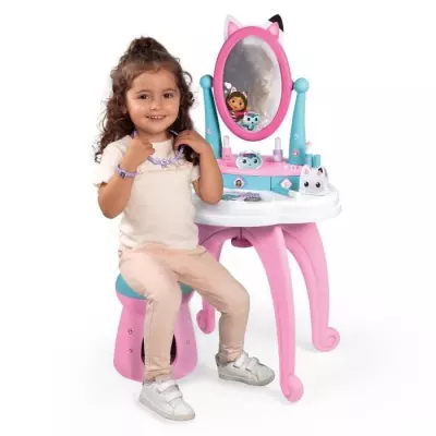 Smoby - Gabby et la Maison Magique - Coiffeuse enfant 2 en 1 - Taboure