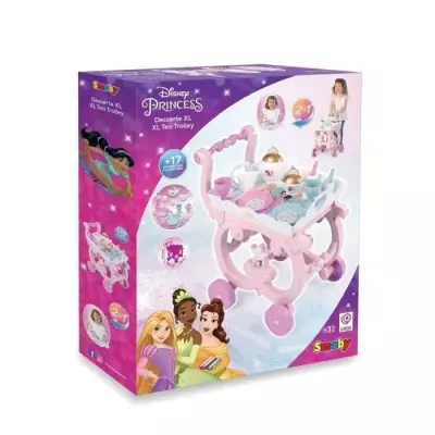 Desserte XL Disney Princess - Smoby - Mixte - Rose - 17 accessoires in