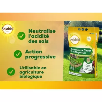 SOLABIOL SOCHAUX10 Carbonate De Chaux Et De Magnesium 10kg, Efficace