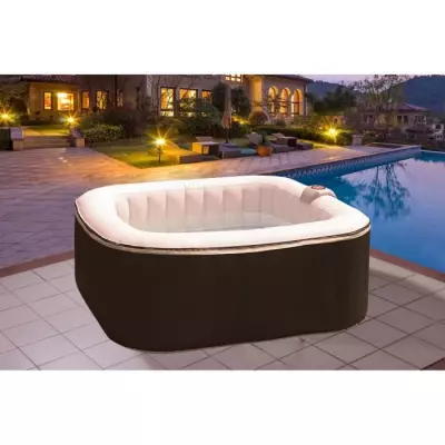 Spa gonflable SUNSPA - AC02 - 185 x 65 cm - 6 places - Carré (Livré