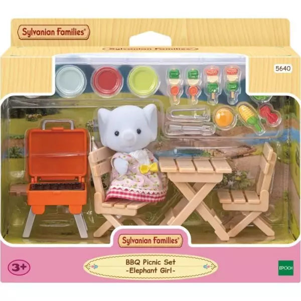 Figurine miniature - SYLVANIAN FAMILIES - La fille éléphant et son set de pique-nique