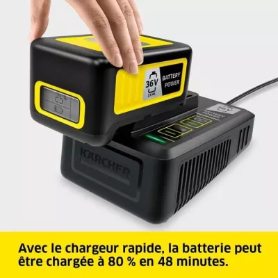 Batterie KARCHER POWER 36V / 2.5 Ah avec écran LCD et chargeur rapide