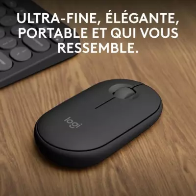 Souris Logitech Pebble Mouse 2 M350s souris fine sans fil Bluetooth, p