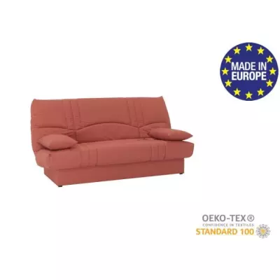 Banquette clic clac 3 places - tissu Terracotta - Style contemporain -