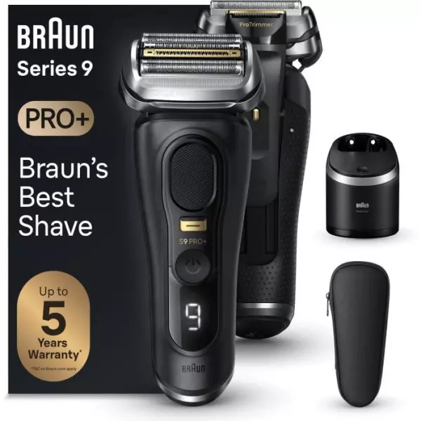 Rasoir électrique BRAUN - Séries 9 PRO+ 9560cc - 5 Éléments De Rasage, Tondeuse De Précision Intégrée, Station SmartCare,