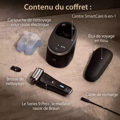 Rasoir électrique BRAUN - Séries 9 PRO+ 9560cc - 5 Éléments De Ras