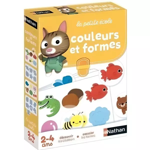 Jeu d'association NATHAN La Petite Ecole - Couleurs et Formes - Pour enfants de 2 ans et plus