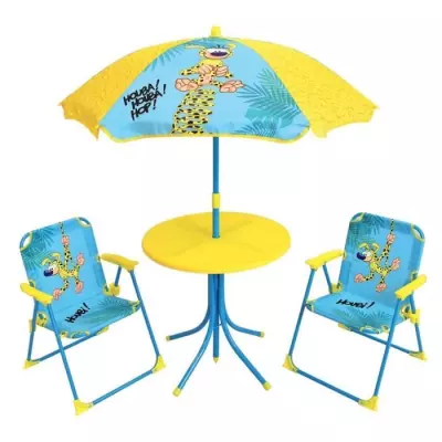 Salon de jardin pour enfants - FUN HOUSE - MARSUPILAMI - Jaune - 2 cha