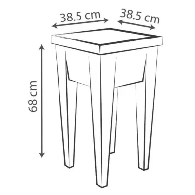 Organize Your Veg with Urban Taupe Area & Table - L38.5 x D38.5 x H68 cm