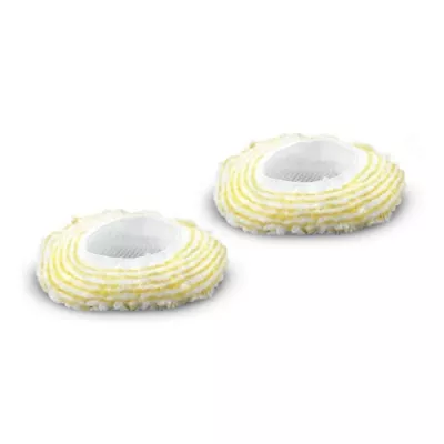 KARCHER - 2 Bonnettes pour brosse ronde - Compatible nettoyeurs vapeur