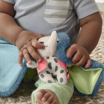 Fisher-Price-Tembo, mon Doudou Éléphant-Peluche pour nouveau-nés HK