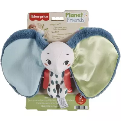 Fisher-Price-Tembo, mon Doudou Éléphant-Peluche pour nouveau-nés HK