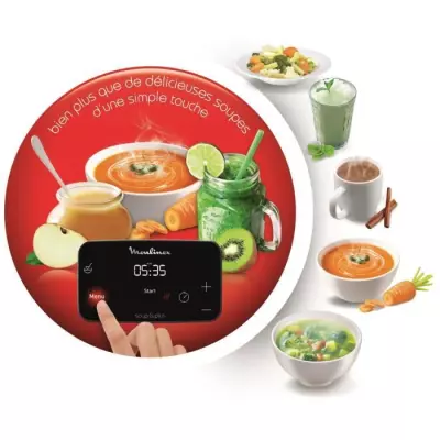 MOULINEX Soup&Plus Blender Chauffant, Capacité utile 2 L, 5 vitesses,