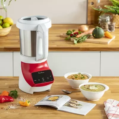 MOULINEX Soup&Plus Blender Chauffant, Capacité utile 2 L, 5 vitesses,