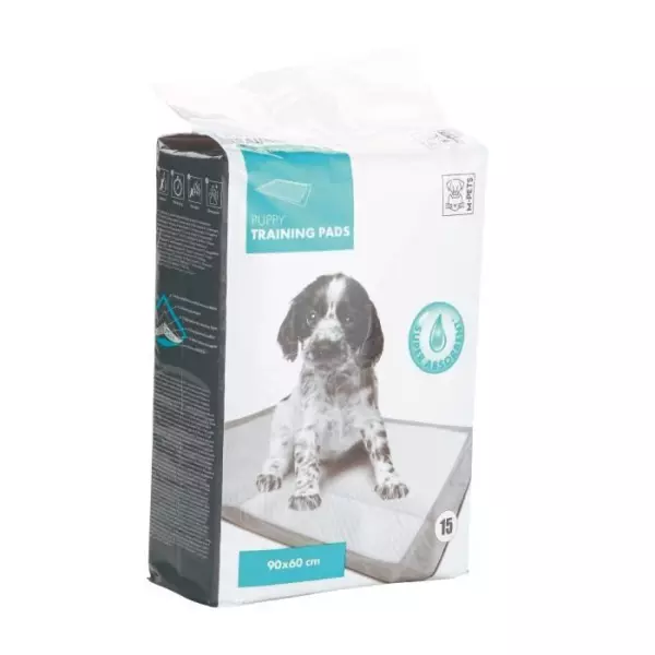 MPETS Tapis éducateur PUPPY TRAINING PADS - Pour chiot - 15pcs - Blanc