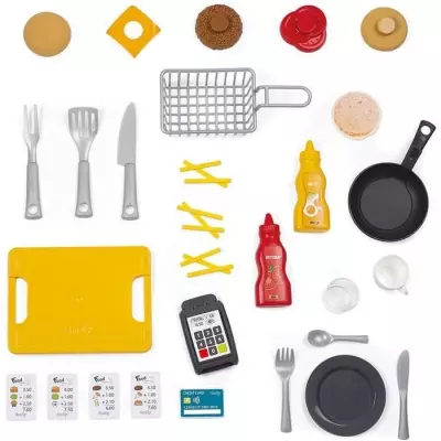 Jouet d'Imitation Food Corner Restaurant - 29 Accessoires - Cuisine Re