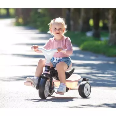 Tricycle évolutif Smoby Baby Driver Plus - Rose