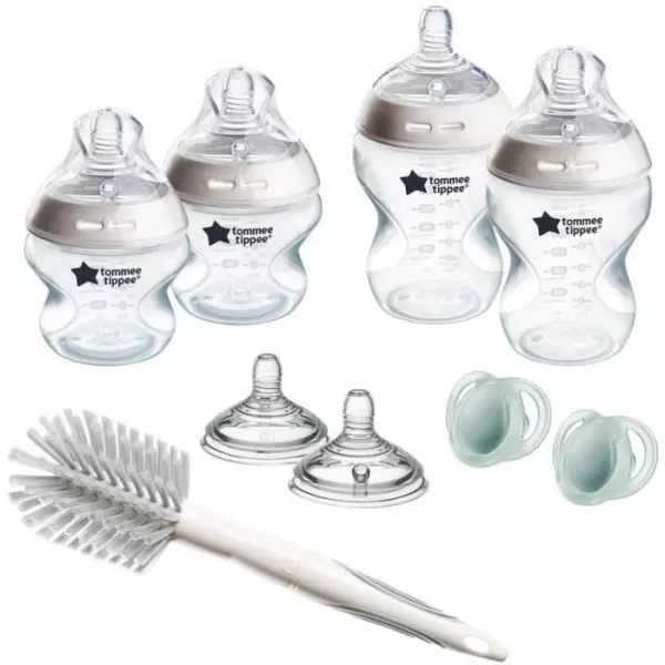 Coffret biberons - TOMMEE TIPPEE - NATURAL START - 4x biberons 150 ml / 260 ml - Anti-colique - 2x tétines - Nouveau-né