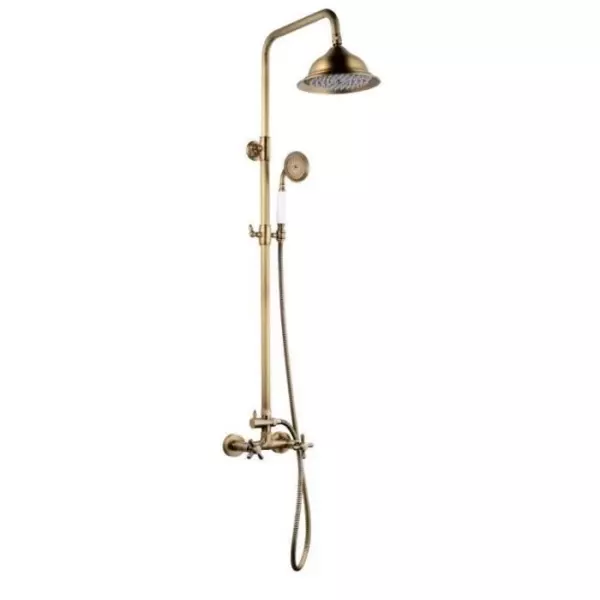 ROUSSEAU Colonne de douche avec robinet mélangeur Retro - Vieux-bronze