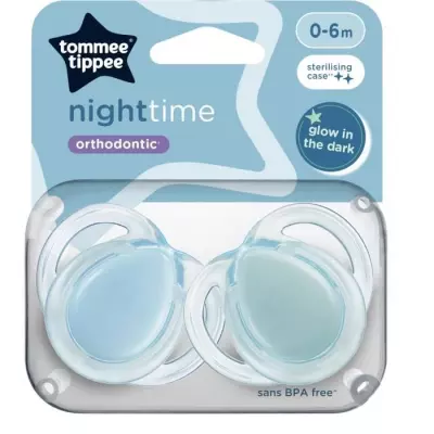 Sucette de nuit - TOMMEE TIPPEE - 0-6 mois - Lot de 2 sucettes phospho