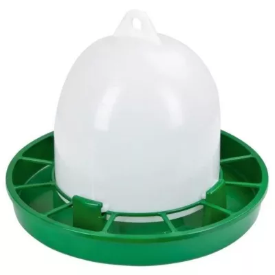 Nourrisseur plastique poules - KERBL - 24 cm - Ø30 cm - 2,5 kg - Blan