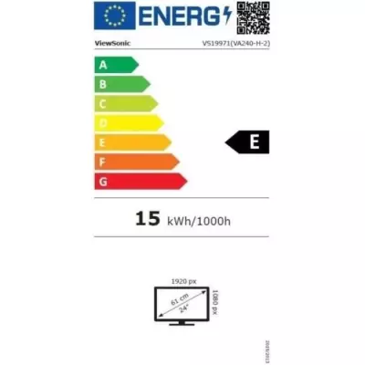 Ecran PC - VIEWSONIC - VA240-H-2 - 24 FHD - Dalle IPS - 1 ms - 75 Hz -