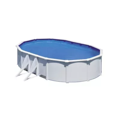 Piscine hors sol ovale blanche GRE Fidji - 5,27 x 3,27 x 1,22 m - Filt