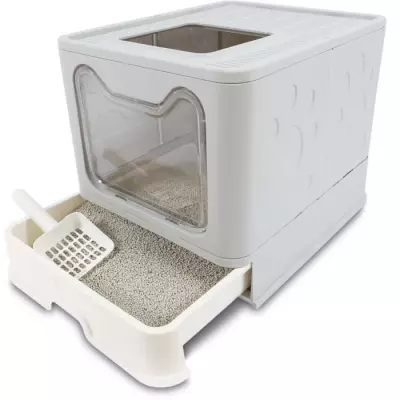 Maison de toilette - M PETS - SILE TOP - Gris - 51 x 41 x 12.5 cm - Pr