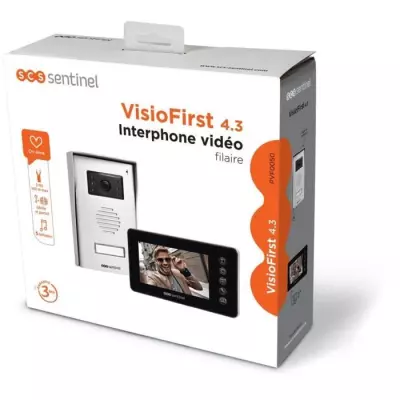 Interphone vidéo filaire - VisioFirst 4.3 - SCS SENTINEL - Garantie 3