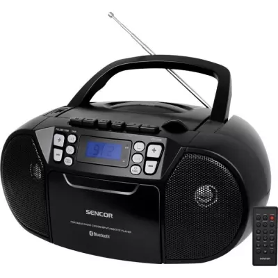 Lecteur CD / Casettes - SENCOR - SPT 3907 B - 4 W - Bluetooth - Noir