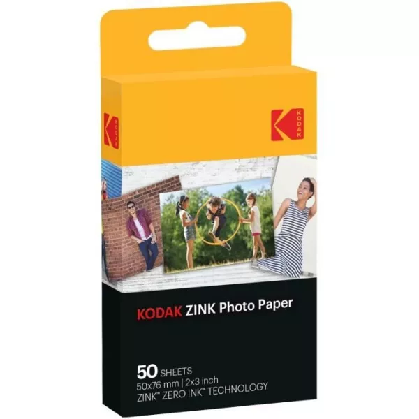 KODAK - ZINK paper 2 x 3 Pack of 50 sheets for PRINTOMATIC device - Premium paper - Vivid HD colors - Anti-smudging