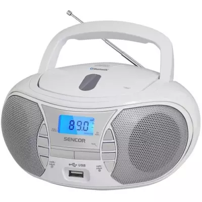 Lecteur Radio CD - SENCOR - SPT 2700 WH - 3 W - CD / Bluetooth / MP3 -