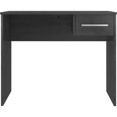 Bureau petit tiroir - Mélaminé gris cendré - 90 x 50 x 74 cm