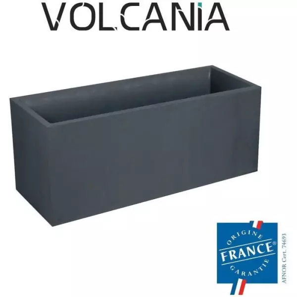 EDA Bac jardiniere Volcania 100 x 40 x 40 cm - 97,6 L - Gris anthracite