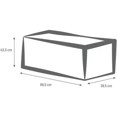 EDA Bac jardiniere Volcania 100 x 40 x 40 cm - 97,6 L - Gris anthracit