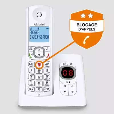 Téléphone sans fil - ALCATEL - F530 Voice - Répondeur, blocage d'ap