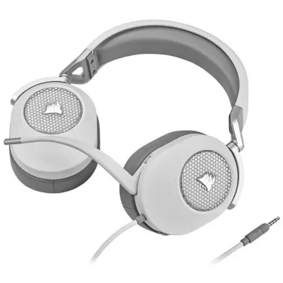 Casque gaming CORSAIR HS65 SURROUND - Blanc, son surround Dolby Audio