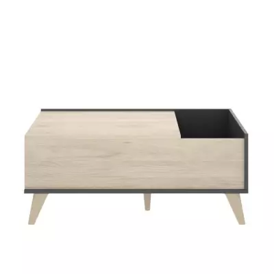 Ensemble salon NESS : Meuble TV + Table basse relevable - Mélaminé -