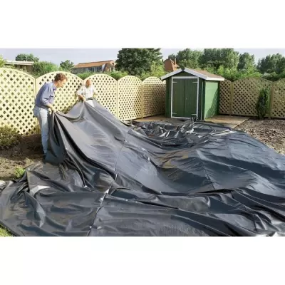 Ubbink Bâche d'étang PVC 6x7 m Noir 401398