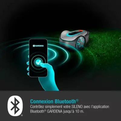 GARDENA Tondeuse robot SILENO minimo 250 – Connexion Bluetooth – S