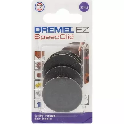 Disques de Ponçage DREMEL S411 EZ SpeedClic - Lot de 6 (Grain 60, Ø