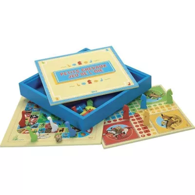 L'arbre a jouer - 66310 - jeux des petits chevaux et oie - coffret en