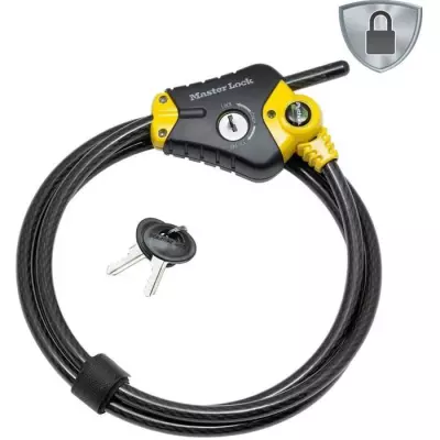 Antivol - MASTER LOCK - Python 8433EURD - Longueur ajustable de 30 cm