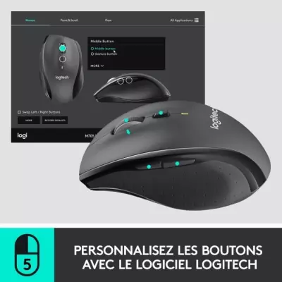 Souris - Sans fil - Logitech - M705 - Gris