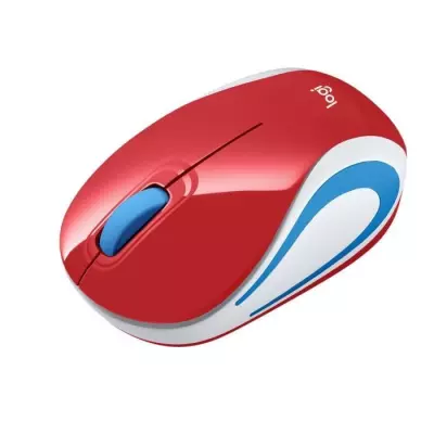 Souris mini - Sans fil - Logitech - M187 - Optique - Rouge