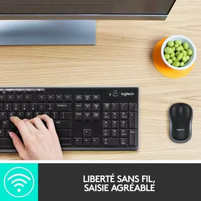 Ensemble clavier et souris - Logitech combo clavier et souris sans fil