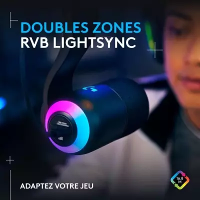 Microphone Logitech G Yeti GX gaming RVB dynamique avec LIGHTSYNC, USB