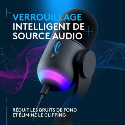 Microphone Logitech G Yeti GX gaming RVB dynamique avec LIGHTSYNC, USB