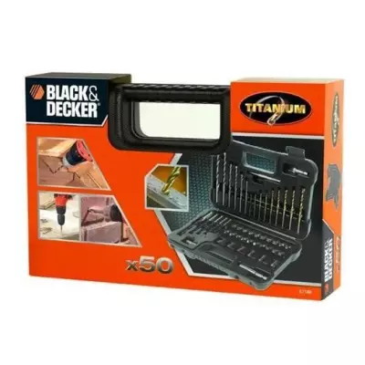 Coffret de perçage et vissage BLACK+DECKER - A7188-XJ - 50 accessoire